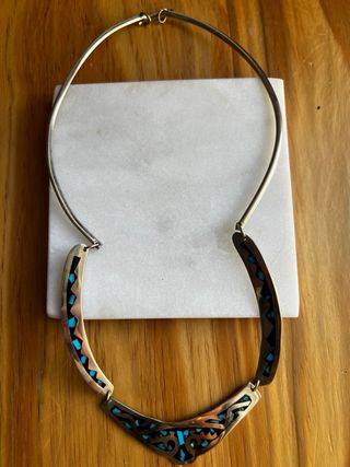 Gargantilla Alpaca Turquesa Plata