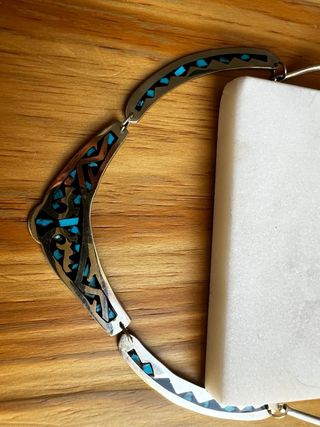 Gargantilla Alpaca Turquesa Plata