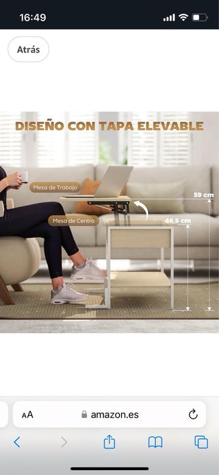 Mesa centro elevable HOMCOM