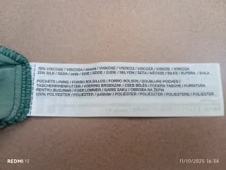 Pantalón terciopelo sedoso verde mujer Mango