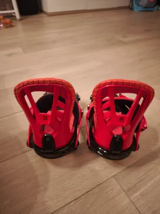 Fijaciones Snowboard Nitro Pusher Rojas