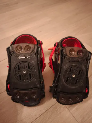 Fijaciones Snowboard Nitro Pusher Rojas