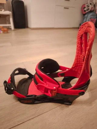 Fijaciones Snowboard Nitro Pusher Rojas