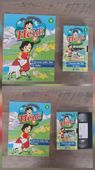 Lotto VHS e riviste Heidi dal n.1 al n.7, anno 200