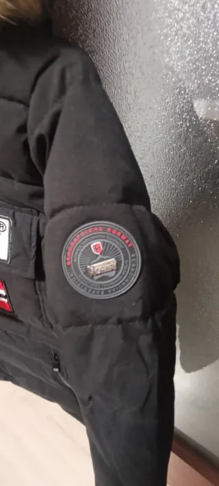 Abrigo Geographical Norway Negro Nuevo