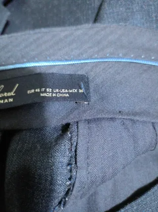 Traje de chaqueta y pantalón azul