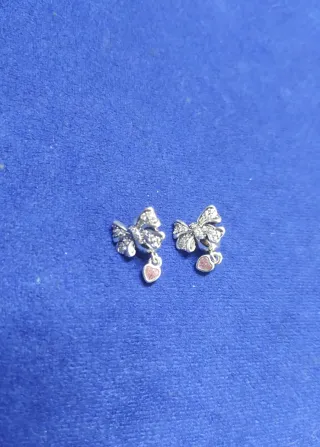 Charm abalorio Lazo Corazón pulsera Pandora Plata