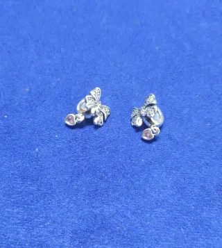 Charm abalorio Lazo Corazón pulsera Pandora Plata