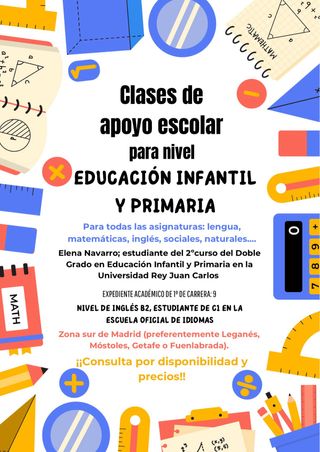 CLASES PARTICULARES Ed. Primaria y hasta 2ºESO.
