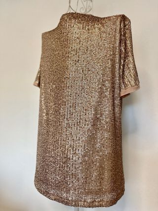 Top lentejuelas Anne Klein dorado