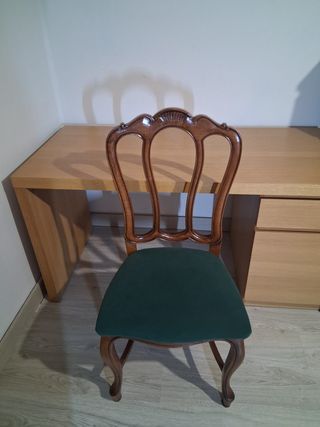 Silla de comedor madera castaño