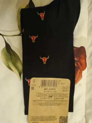 Calzini uomo con stampa toro