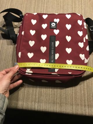 Bolso Moos Corazones Buedeos y Blanco