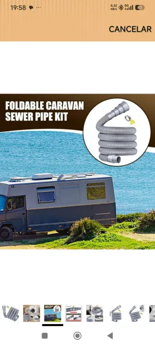 Manguera desagüe 6mts de furgón/autocaravan/camper