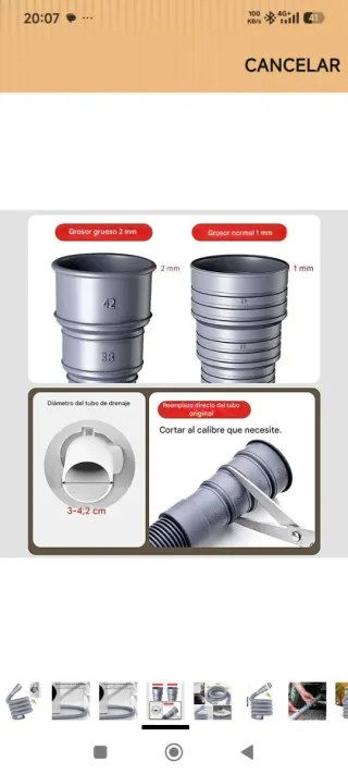 Manguera desagüe 6mts de furgón/autocaravan/camper
