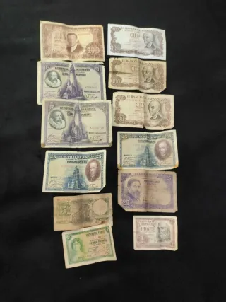 Lote Billetes Antiguos España Pesetas