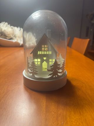 Decoración Casa Nieve con Luz