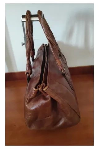 Borsa Artigianale Vera Pelle Marrone