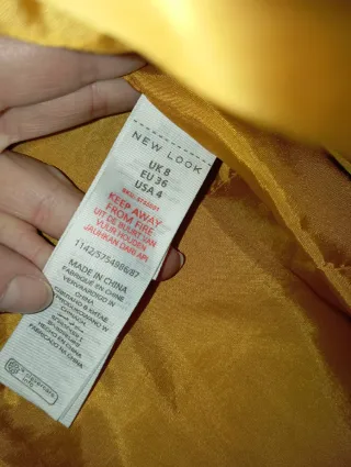 Chaquetón New Look Mostaza Talla 36 S