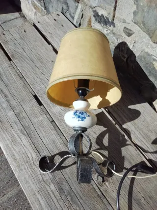 Conjunto 2 Lámparas Mesa Cerámica y Metal