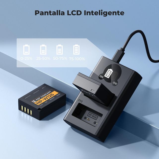2 Batterie NP-W126/NP-W126S + Caricabatterie USB-C