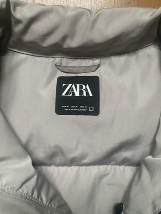 Colete acolchoado Zara cinzento