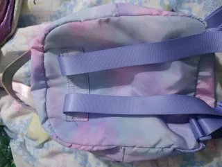 Bolso Mochila Stich Morado y Azul