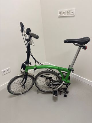 Bicicleta Brompton Verde Plegable