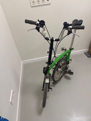 Bicicleta Brompton Verde Plegable