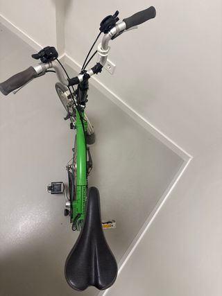 Bicicleta Brompton Verde Plegable