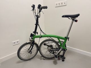 Bicicleta Brompton Verde Plegable