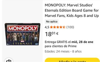 Monopoly Marvel Eternals- NUEVO SIN ABRIR