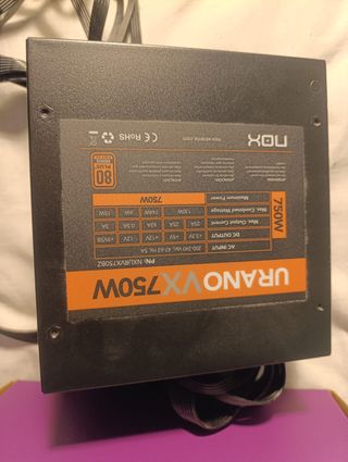 Fuente alimentación NOX Urano VX 750W 80 + Bronze