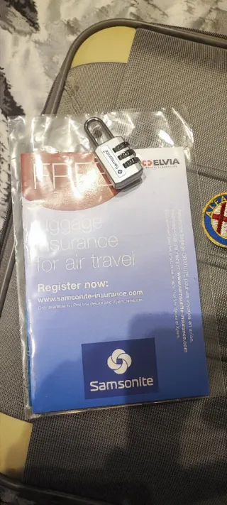 Mochila Samsonite Gris y Beige