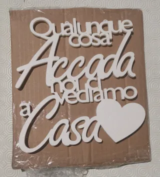 Scritta decorativa Qualunque cosa accada ...