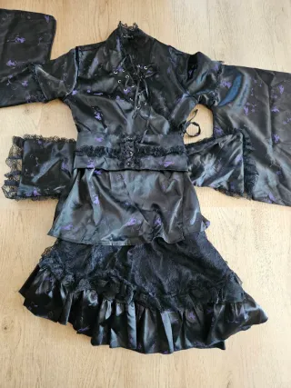Conjunto Gótico Negro/Morado Talla S/M