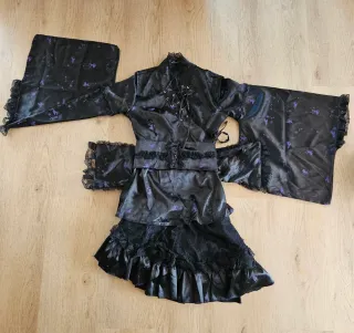 Conjunto Gótico Negro/Morado Talla S/M