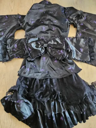 Conjunto Gótico Negro/Morado Talla S/M
