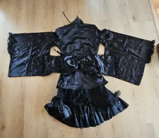 Conjunto Gótico Negro/Morado Talla S/M