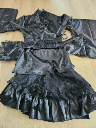 Conjunto Gótico Negro/Morado Talla S/M