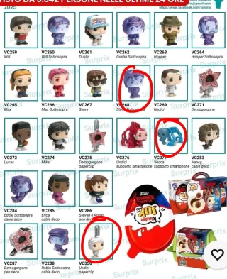 Kinder Joy strenger things Funko Pop