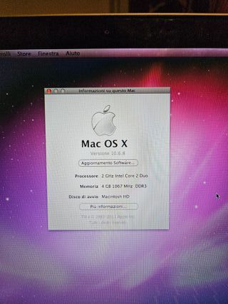 Apple MacBook 5,1 2008 4GB Argento