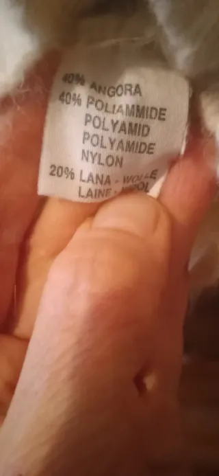Maglioncino angora manica corta bianco