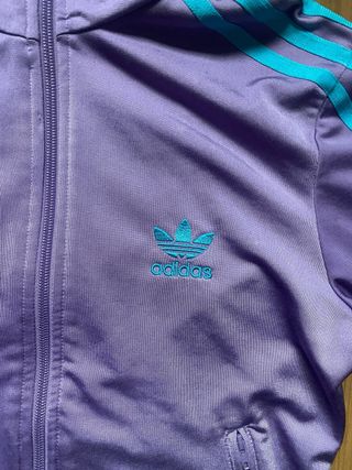 Casaco Adidas Roxo e Turquesa