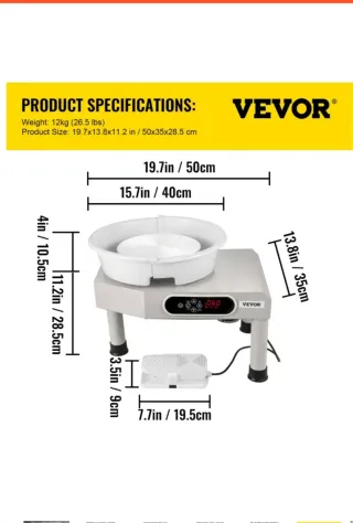 Torno de cerámica VEVOR