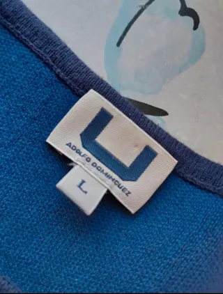 Vestido Adolfo Dominguez Azul Estampado