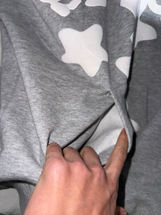 Sudadera Sp5der Gris con Estrellas