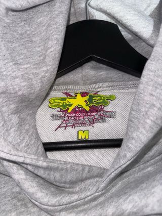 Sudadera Sp5der Gris con Estrellas