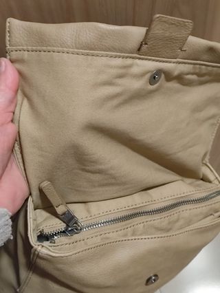 Bolso mochila Slang beige