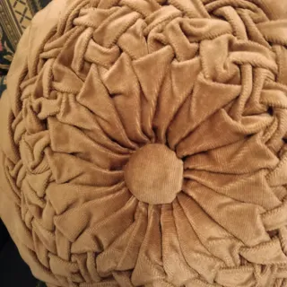 2 Cojines Redondos Flor Terciopelo